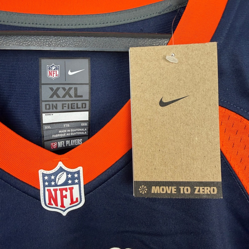 NEW‎ Nike Denver Broncos Javonte Williams 33 On Field Game Jersey Mens XXL Navy - Picture 4 of 12